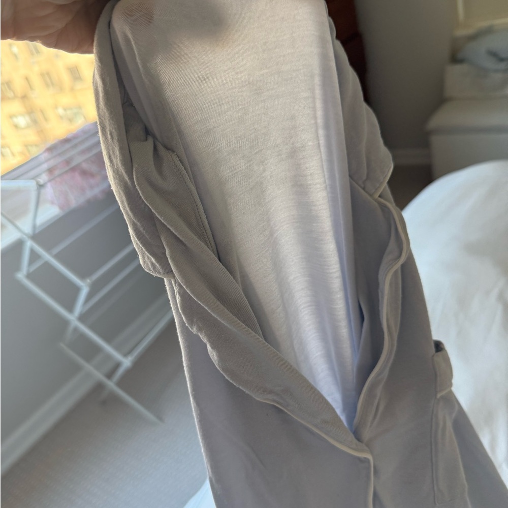 Eberjey Gisele Ice Blue/Ivory Pajama Set - Picture 5 of 6